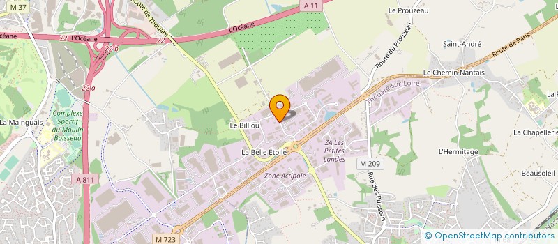 localisation de l'entreprise BATIS'INVEST à CARQUEFOU