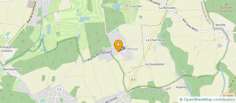 localisation de l'entreprise BATISERVICES à COURSON-MONTELOUP