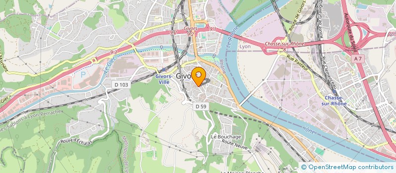 localisation de l'entreprise BATISIMAT  GIVORS