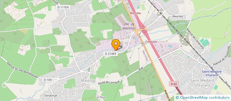 localisation de l'entreprise BATISOL DALLAGES  MARTILLAC