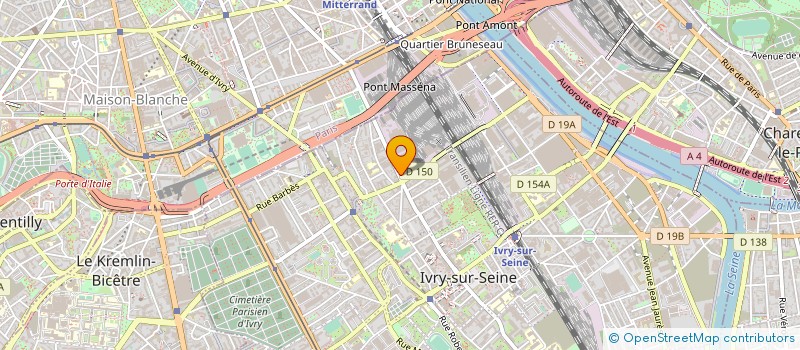 localisation de l'entreprise BATISS à IVRY-SUR-SEINE