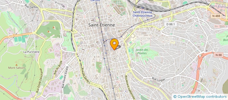 localisation de l'entreprise BATISSBAT à SAINT-ETIENNE