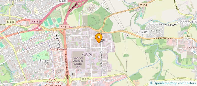 localisation de l'entreprise BATISSE  METZ