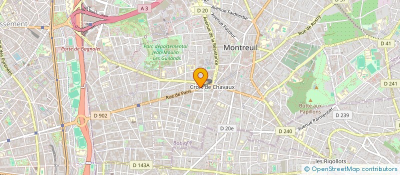 localisation de l'entreprise BATISSEUR à MONTREUIL