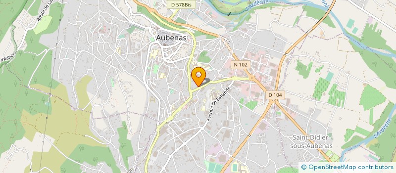 localisation de l'entreprise BATISSEURS ARDECHOIS CMI à AUBENAS