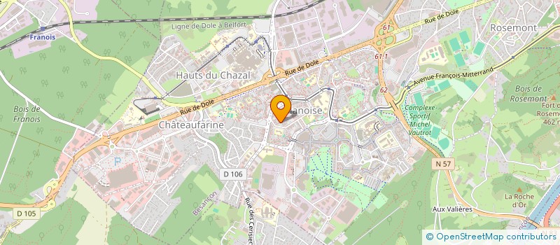 localisation de l'entreprise BATISSON à BESANCON