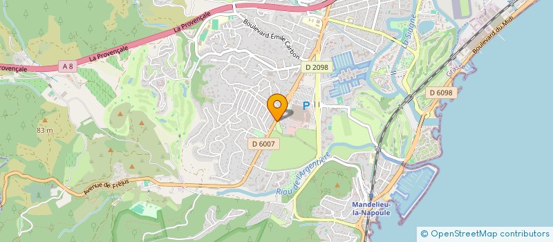 localisation de l'entreprise BATIST à MANDELIEU-LA-NAPOULE
