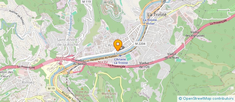 localisation de l'entreprise BATISTAR  NICE