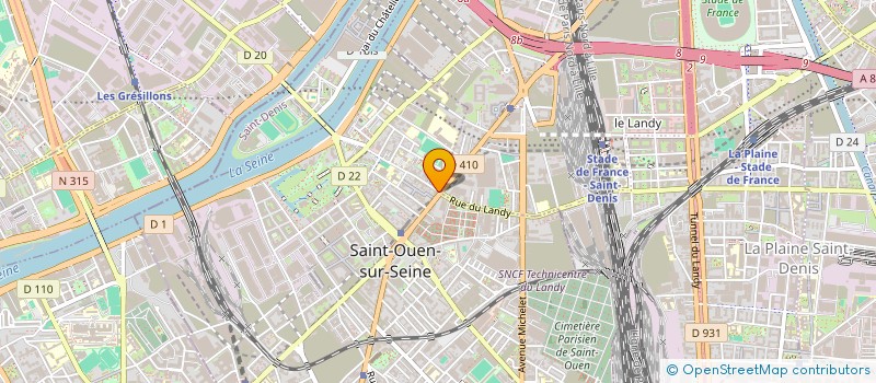 localisation de l'entreprise BATISTRUCTURE à SAINT-OUEN-SUR-SEINE