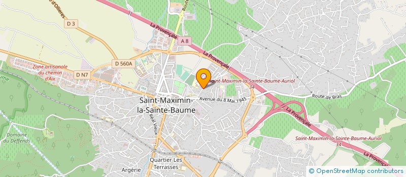 localisation de l'entreprise BATISUD 83 à SAINT-MAXIMIN-LA-SAINTE-BAUME