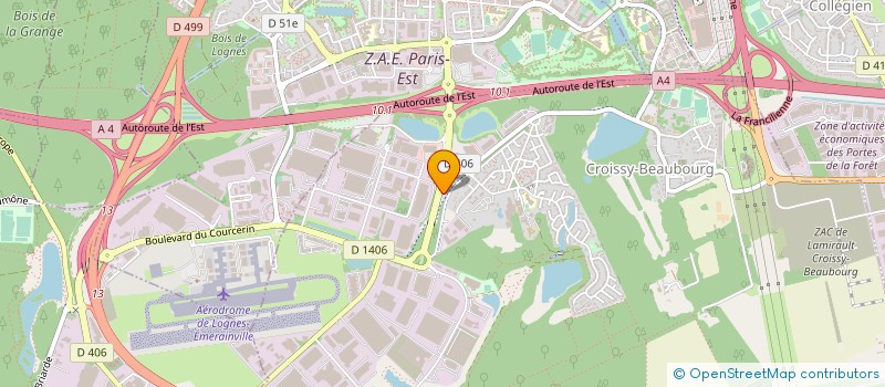 localisation de l'entreprise BATITEAM COUVERTURE  CROISSY-BEAUBOURG