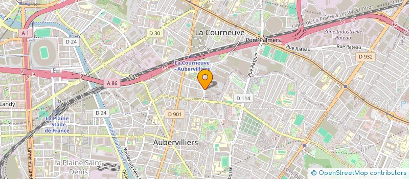 localisation de l'entreprise BATITEC à LA COURNEUVE