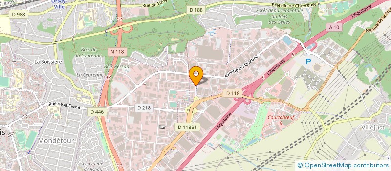localisation de l'entreprise BATITECH à VILLEBON-SUR-YVETTE