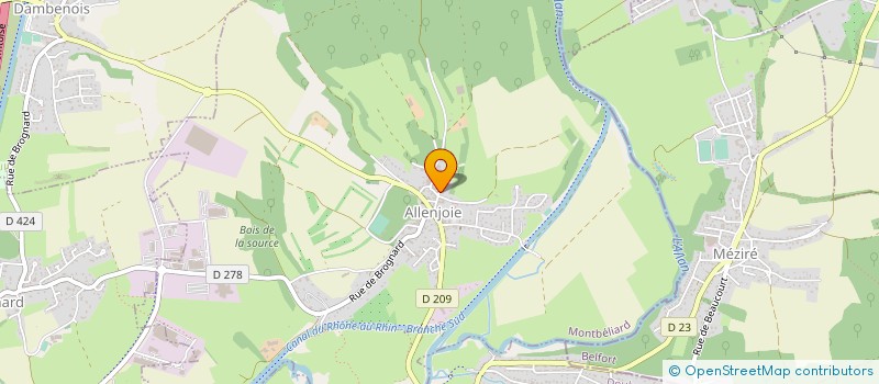 localisation de l'entreprise BATITECH FRANCE  ALLENJOIE