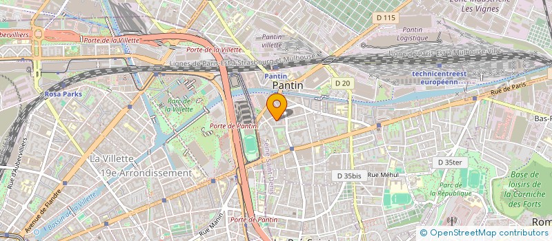 localisation de l'entreprise BATITRANS à PANTIN
