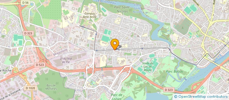 localisation de l'entreprise BATITRANS SERVICE (B.T.S) à ANGERS