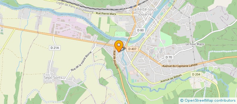 localisation de l'entreprise BATIVA à LA FERTE-SOUS-JOUARRE