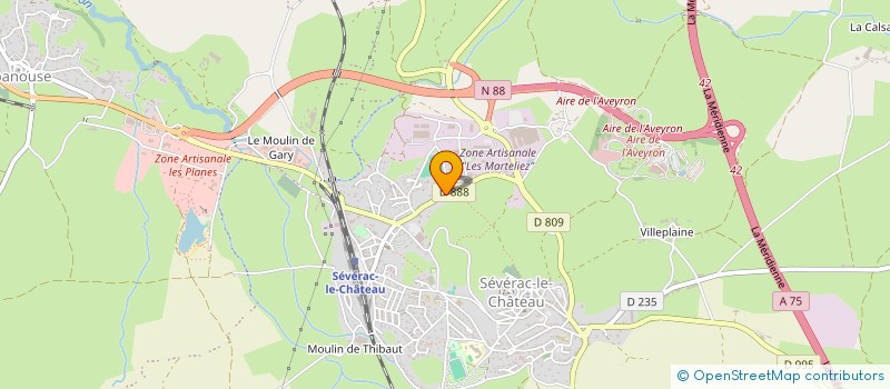 localisation de l'entreprise BATIVET  SEVERAC D'AVEYRON