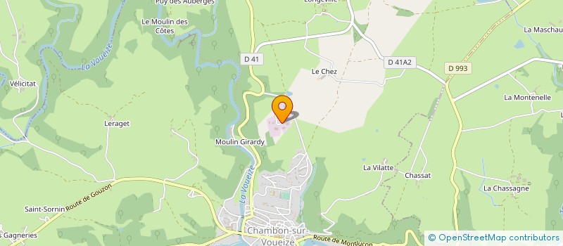 localisation de l'entreprise BATIVOUEIZE à CHAMBON-SUR-VOUEIZE