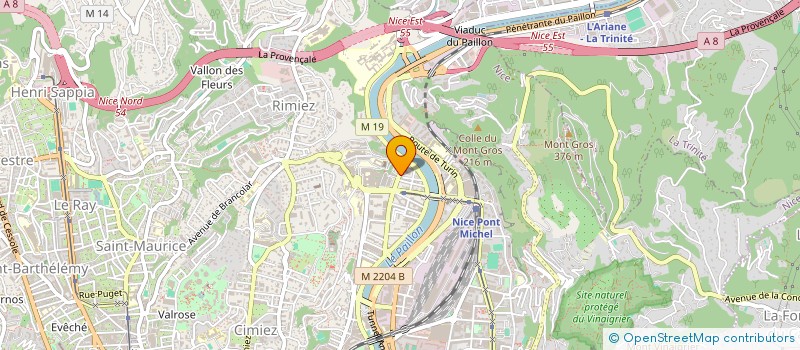 localisation de l'entreprise BATIZAR à NICE