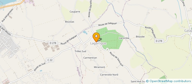 localisation de l'entreprise BATJ IMMO  LAGARRIGUE