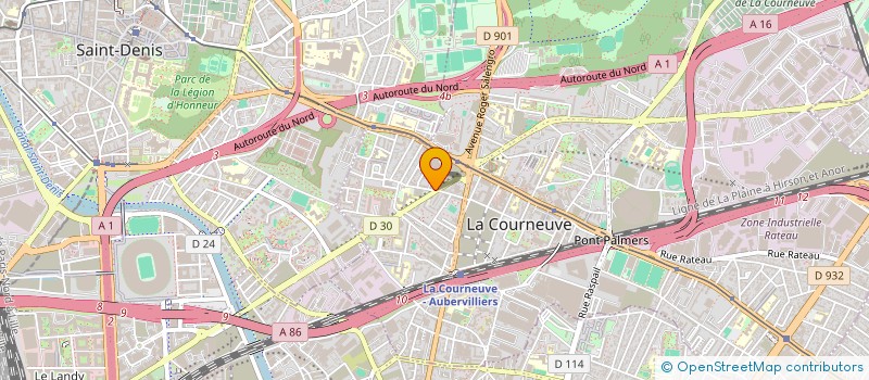 localisation de l'entreprise BATMAT à LA COURNEUVE