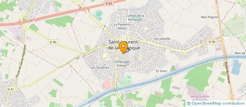 localisation de l'entreprise BATMETRE à ST LAURENT DE LA SALANQUE