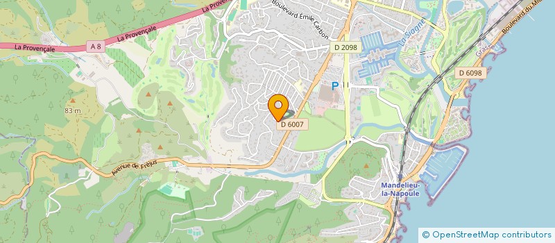 localisation de l'entreprise BATOCAR à MANDELIEU LA NAPOULE