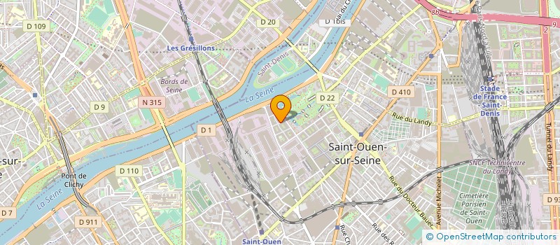 localisation de l'entreprise BATOSSI ET CHARMET à SAINT-OUEN-SUR-SEINE