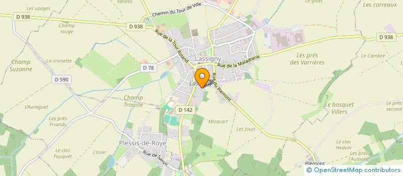 localisation de l'entreprise BATROS  LASSIGNY