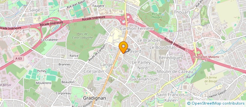 localisation de l'entreprise BATTEMENT  GRADIGNAN