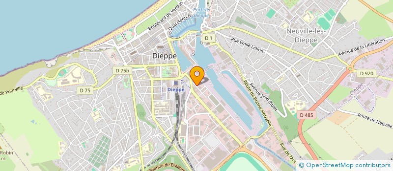 localisation de l'entreprise BATTERIE FANFARE DES SAPEURS POMPIERS DE DIEPPE à DIEPPE