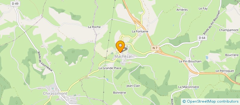 localisation de l'entreprise BATTERIE-FANFARE  L'INDEPENDANTE DE CHIRASSIMONT  CHIRASSIMONT