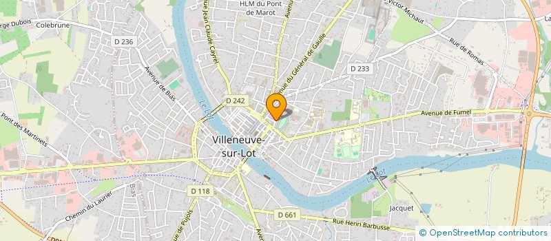 localisation de l'entreprise BATTERIE FANFARE LES JEUNES VILLENEUVOIS  VILLENEUVE-SUR-LOT