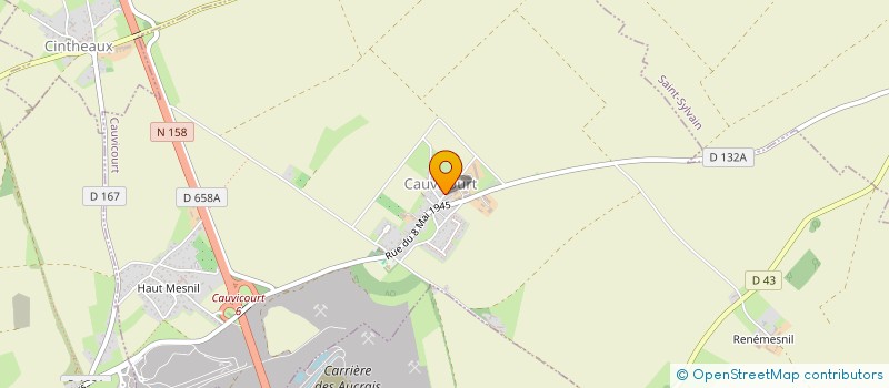 localisation de l'entreprise BATTERIE INDUSTRIELLE SERVICES NORMANDIE  CAUVICOURT