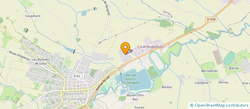 localisation de l'entreprise BATTISTELLA TP à BEAUMONT-DE-LOMAGNE