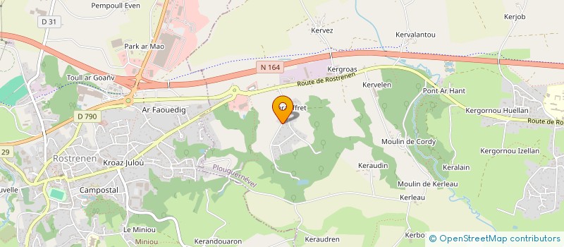 localisation de l'entreprise BATTLEWARFT à ROSTRENEN