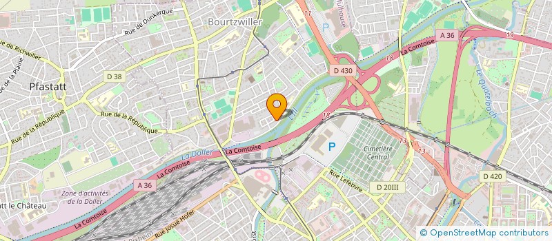 localisation de l'entreprise BATTOM  MULHOUSE