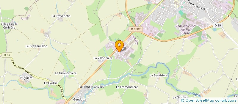 localisation de l'entreprise BATY-CHESSEBOEUF à ANTIGNY