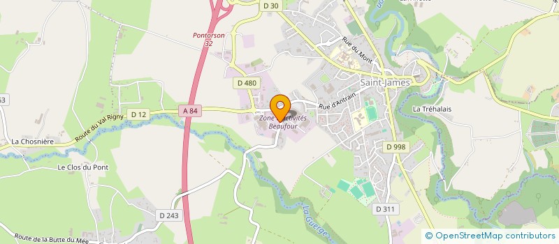 localisation de l'entreprise BATY FERMETURES  SAINT-JAMES
