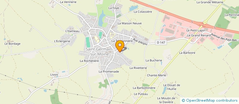 localisation de l'entreprise BATYLOGE à SEVREMOINE