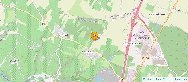 localisation de l'entreprise BAUBOIS  BEAULIEU-SUR-LAYON