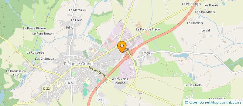 localisation de l'entreprise BAUCHE MENUISERIE  PLELAN-LE-GRAND