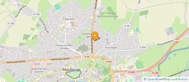 localisation de l'entreprise BAUCHOT ET ASSOCIES  MAUBEUGE