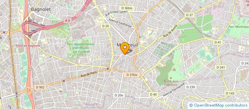 localisation de l'entreprise BAUDANT SIMON NICOT ANDRE à MONTREUIL