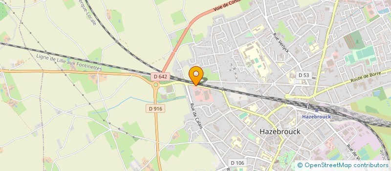 localisation de l'entreprise BAUDELET MATERIELS à HAZEBROUCK