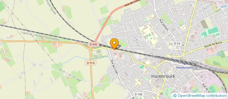 localisation de l'entreprise BAUDELET SERVICES à HAZEBROUCK