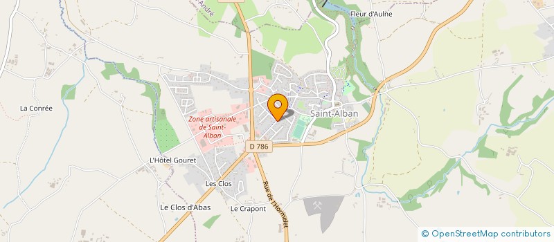 localisation de l'entreprise BAUDET à SAINT-ALBAN