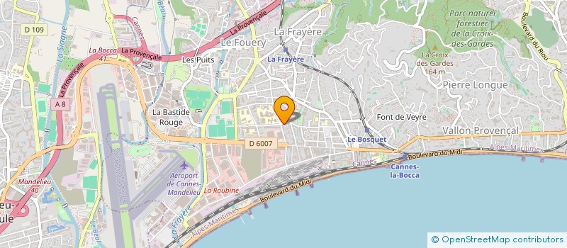 localisation de l'entreprise BAUDET-COUTANCEAU à CANNES