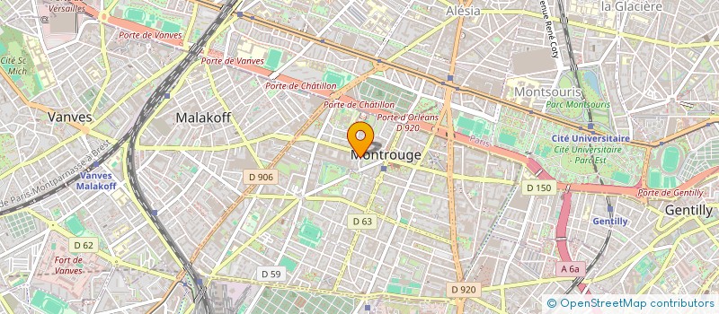 localisation de l'entreprise BAUDIER BARTHELEMY  MONTROUGE